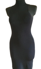 Michael Kors Bodycon Dress Size S Small Black Turtleneck Sleeveless Midi