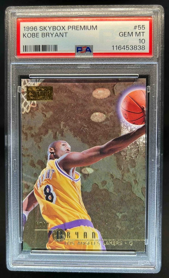 1996-97 Skybox Premium Коби Брайант дебютант RC #55 Lakers PSA 10