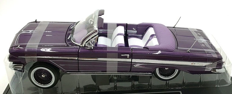 Sun Star масштаб 1/18 2111 1961 Chevrolet Impala Lowrider открытый кабриолет фиолетовый - Изображение 4 из 4