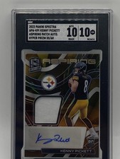 2022 Spectra Aspiring Hyper Prizm /60 Kenny Pickett RPA Rookie Patch Auto RC 