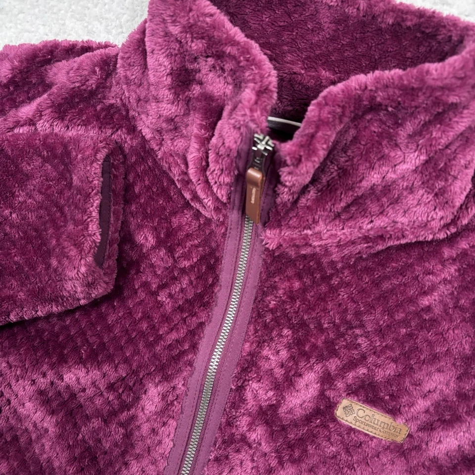 Женская флисовая куртка на молнии Columbia XL Fire Side II Sherpa Fuchsia 1819791 - Изображение 3 из 4