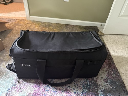 Haven Organized Duffel Gym Bag w/ Shoe Compartment, Black Large