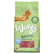 Wagg Active Goodness Vat Free Complete Rich in Beef & Veg Pack of 4x2kg 1.96 per kilo
