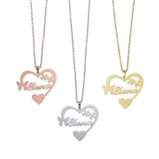 Pendantify Heart Name Necklace with Custom Name Personalized Engraved Pendant