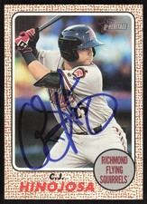 2017 Topps Heritage Minor League C.J. Hinojosa Auto Flying Squirrels #86 Card