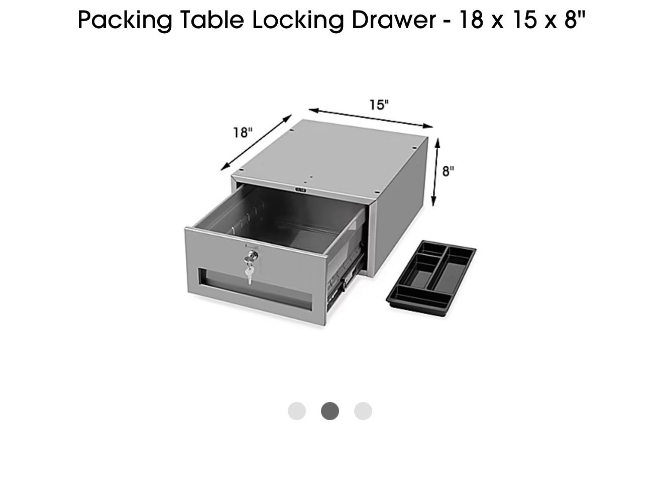 ULINE Packing Table Locking Drawer