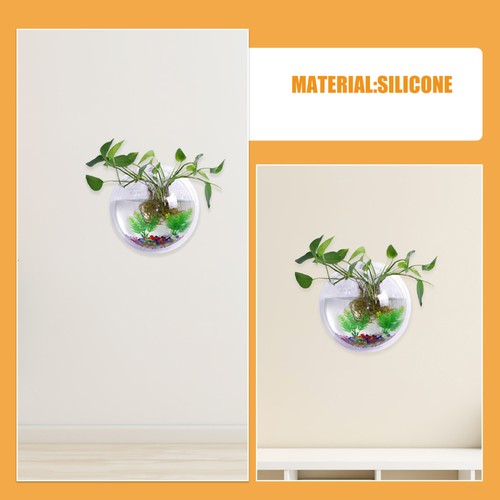  2 Stück Fischschale zur Wandmontage - klar Acryl Betta Aquarium hängend klein - Bild 9 von 12