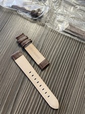 PACK OF X 10 - 18mm Brown Tan Genuine Leather Watch Strap Bulk Buy Job Lot Uk