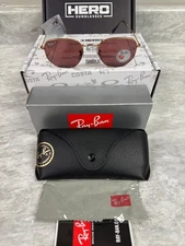 RAY BAN | NEW | HEXAGONAL MEDIUM | FLAT LENS | 3548N 9202AF | ROSE GOLD | VIOLET