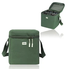 Fulvitaly Small 1LB Propane Tank Storage Bag, Mini Fuel 4-Pack, Green 