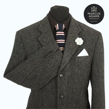Harris Tweed Jacket Blazer 42R Country Weave Hacking Hunting Sports Mens Grey