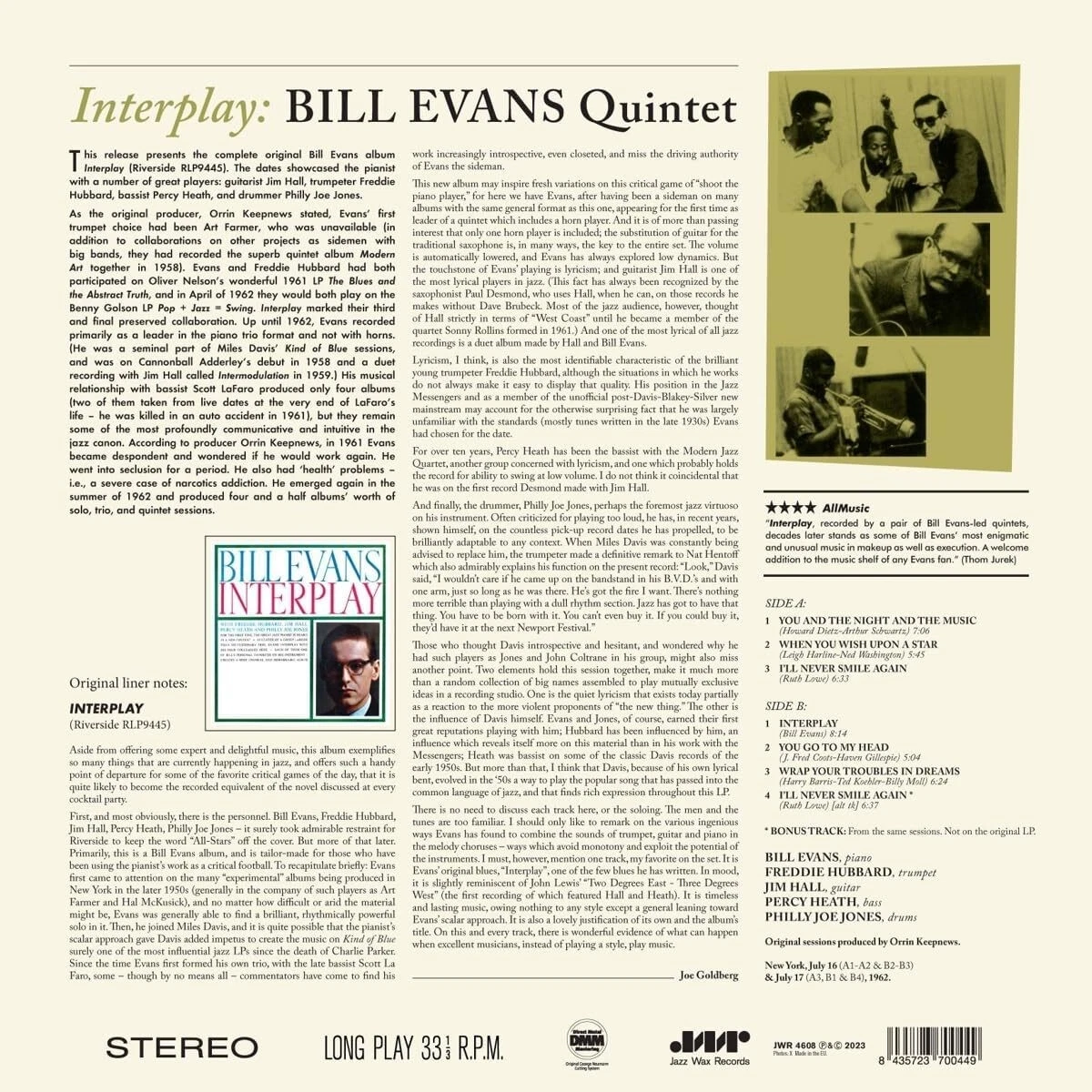 Bill Evans Interplay (Vinyl) Bonus Tracks  12" Album