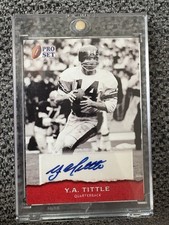 Y.A.Tittle Pro Set Leaf Auto Card Number PSA-YAT MINT