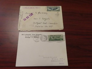 Lot Zeppelin / Flugpost Briefe Briefmarken Europa Welt