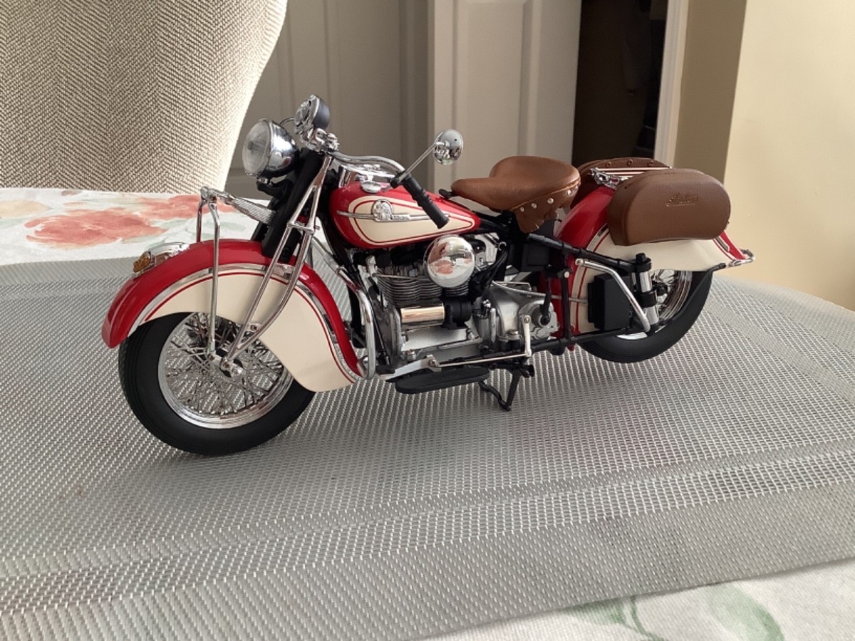 インド、シバリンガ Franklin Mint 1942 Indian 442 Motorcycle Red White - B11YB35 | eBay