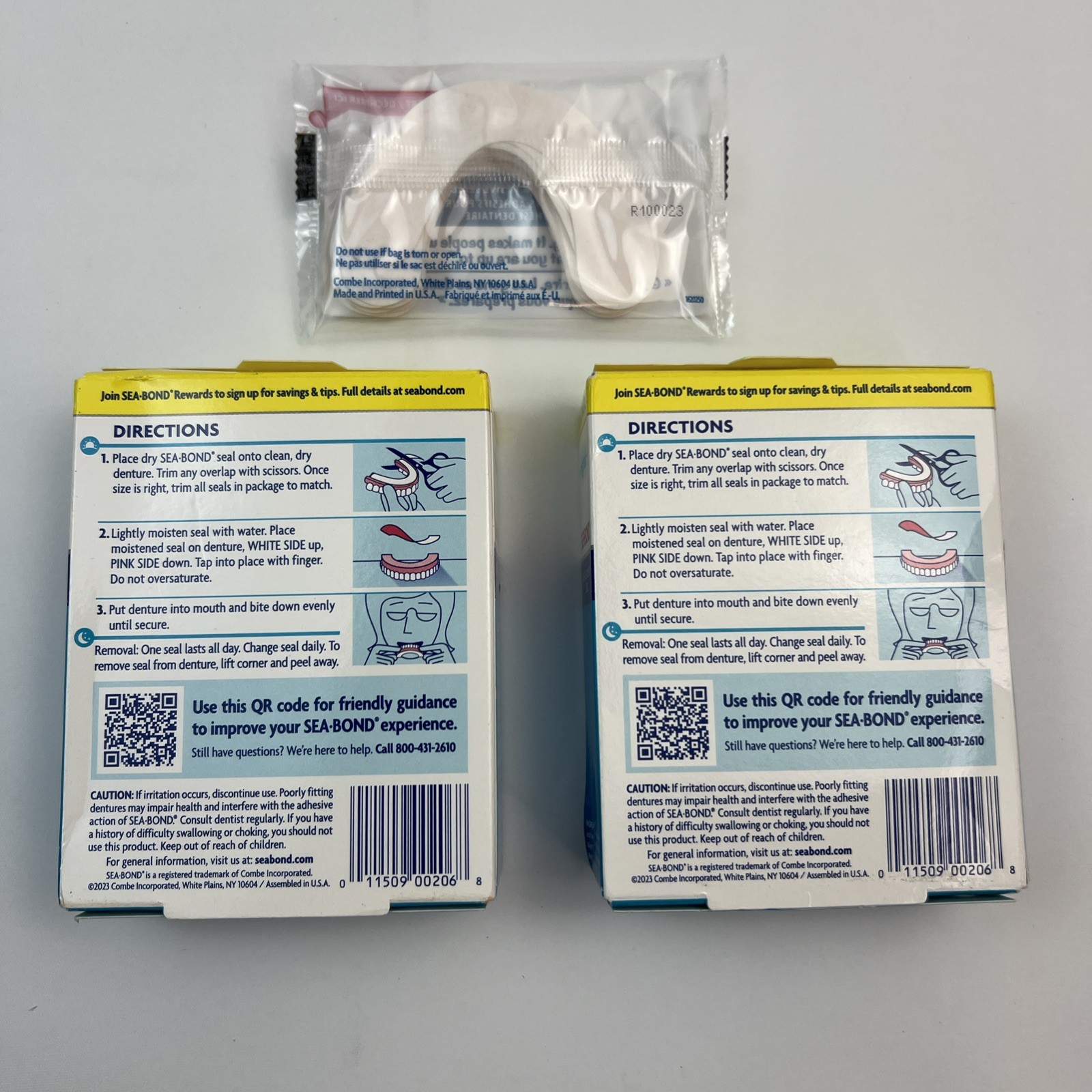 (3) Sea-Bond Lower Denture Adhesive Seals Strong Hold Sealed 30 Ct Each *READ*