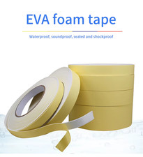 Strong Adhesion Black EVA Foam Sponge Rubber Strip Tape Waterproof Single Sided