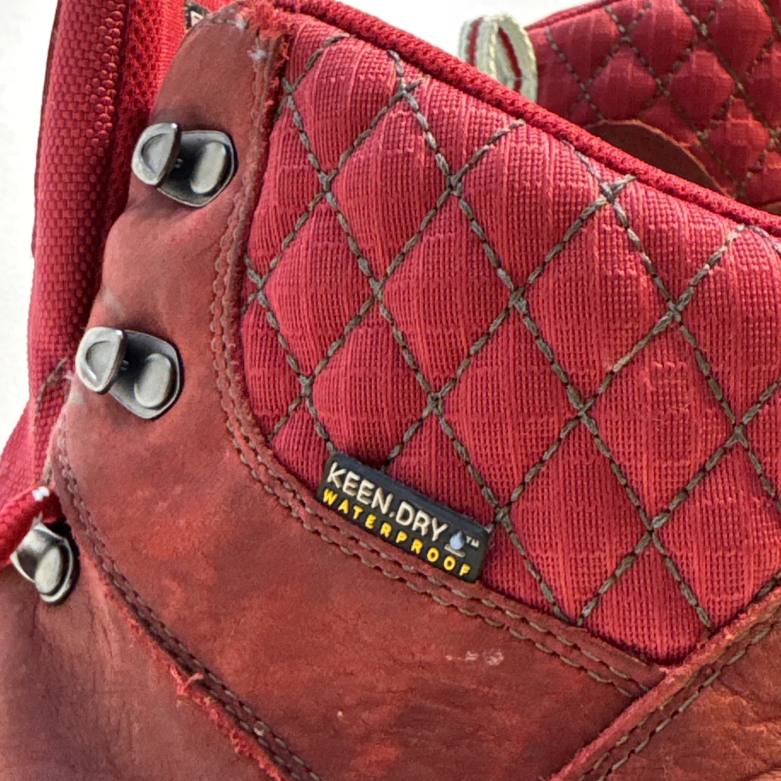 Scarpe stivali alti Keen donna ROSSO outdoor escursionismo impermeabili pelle taglia 11