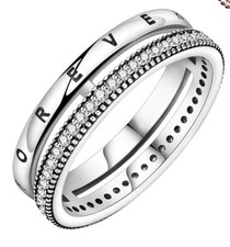 .925 Sterling Silver Stackable Band Ring, Round Shape, Size 7