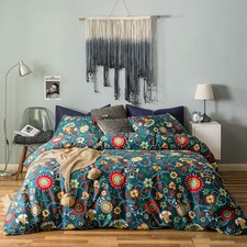 Flower Duvet Cover King 100 Cotton Plant Floral Duvet Cover Set 3 Pieces 1 C...