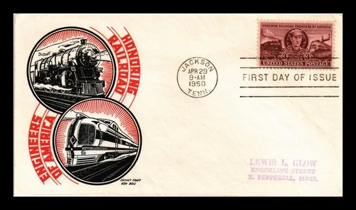 DR JIM STAMPS US COVER RAILROAD ENGINEERS FDC SCOTT 993 KEN BOLL CACHET CRAFT