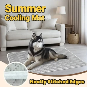 Pet Cooling Mat Dog Cat Summer Pad 🐶❄️ Anti-Slip Breathable Bed All Sizes