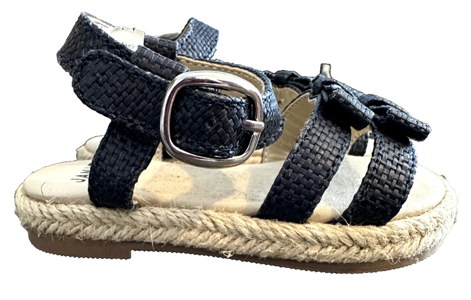 Девочек ясельного возраста размер 4 JANIE & JACK синий бант ESPADRILLES Americana сандалии обувь - Изображение 3 из 4