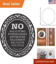 Designer No Soliciting Sign for House - No Estimates, Salesmen, Thank You Sig...