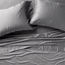 Queen 400 Thread Count Rayon from Bamboo Sheet Set Dark Gray -