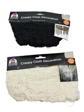 Happy Halloween Creepy Hanging Decoration Set of 2 Black Beige 60 in x 30 in