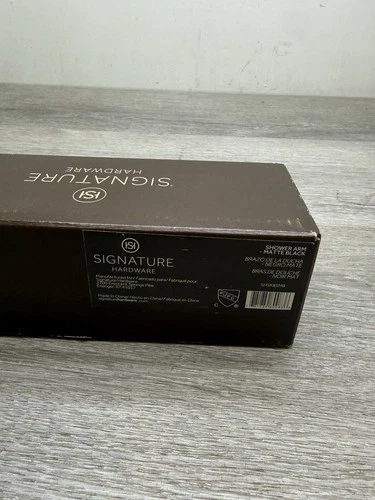 Signature Hardware SHSK85MB 8" Wall Mounted Shower Arm and Flange, Matte Black - Picture 1 of 2