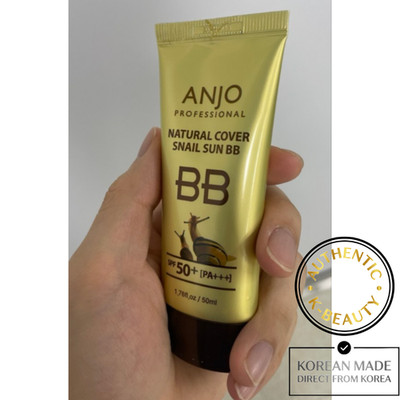 ANJO Professional Natural Cover Snail Sun BB Cream SPF50+ PA+++ 50ml / Free Gift