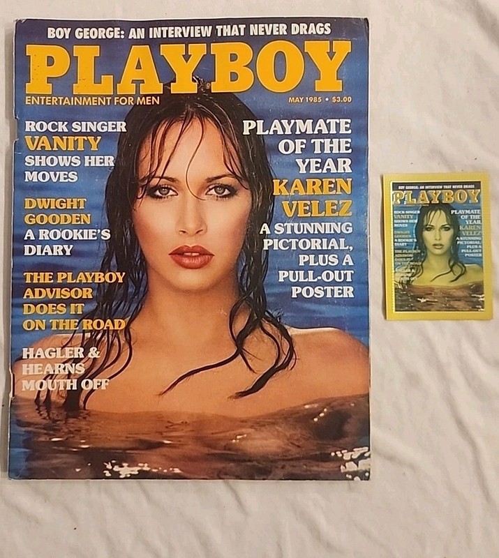 Playboy Magazine May 1985 Playmate Kathleen Ann Shower   Karen Velez  (Poster)