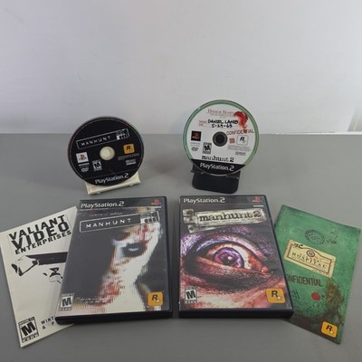Manhunt 1 + Manhunt 2 (Sony PlayStation 2) PS2 Tested - No Scratches - *Read*