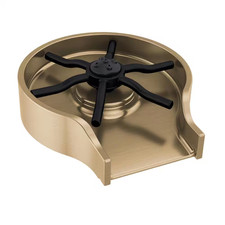 Gold 4 In. Metal Glass Rinser in Champagne Bronze