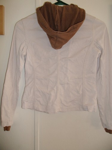 GUC Girl's Sz M Medium SO Brand Hooded Sand Zip Up&Button Corduroy Jacket Blazer - Picture 5 of 5