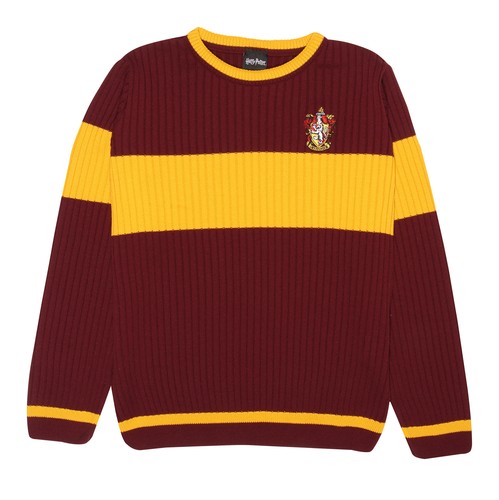 Da Uomo Maglione Lavorato a Maglia Harry Potter Grifondoro House a righe  Official Merchandise | eBay