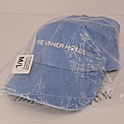 New The Asher House Dog Rescue Strapback Cap Columbia Blue Adjustable