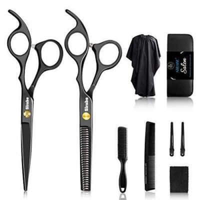 Sirabe 10 PCS Hair Cutting Scissors Set, Professional Haircut Scissors Kit  