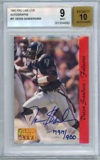 Deion Sanders 1993 Pro Line Live Autograph /900 #31 BGS 9 Auto 10 Coach Prime