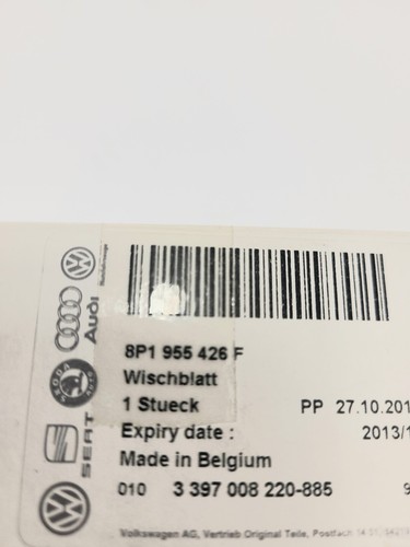 Original VW Wiper Blades Front 47.5Cm/60.0Cm For Audi A3 - Picture 3 of 4