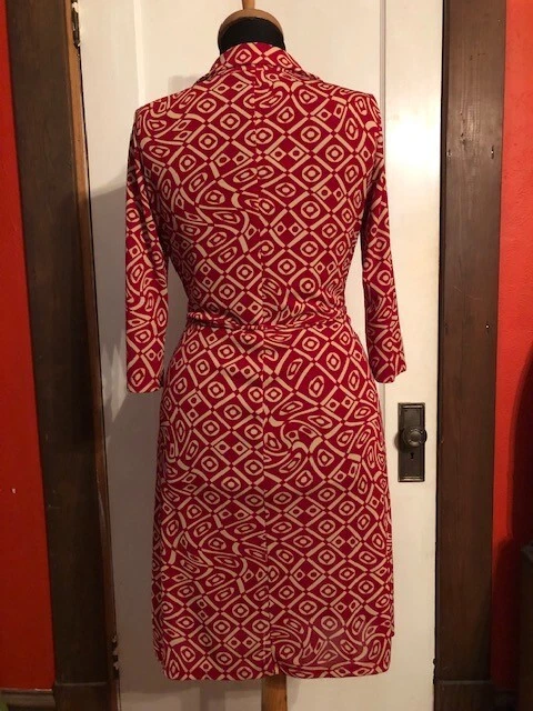 UNDERCOVER Abito vintage Y2K Victoria's Secret rosso scuro taupe finto avvolgente taglia L