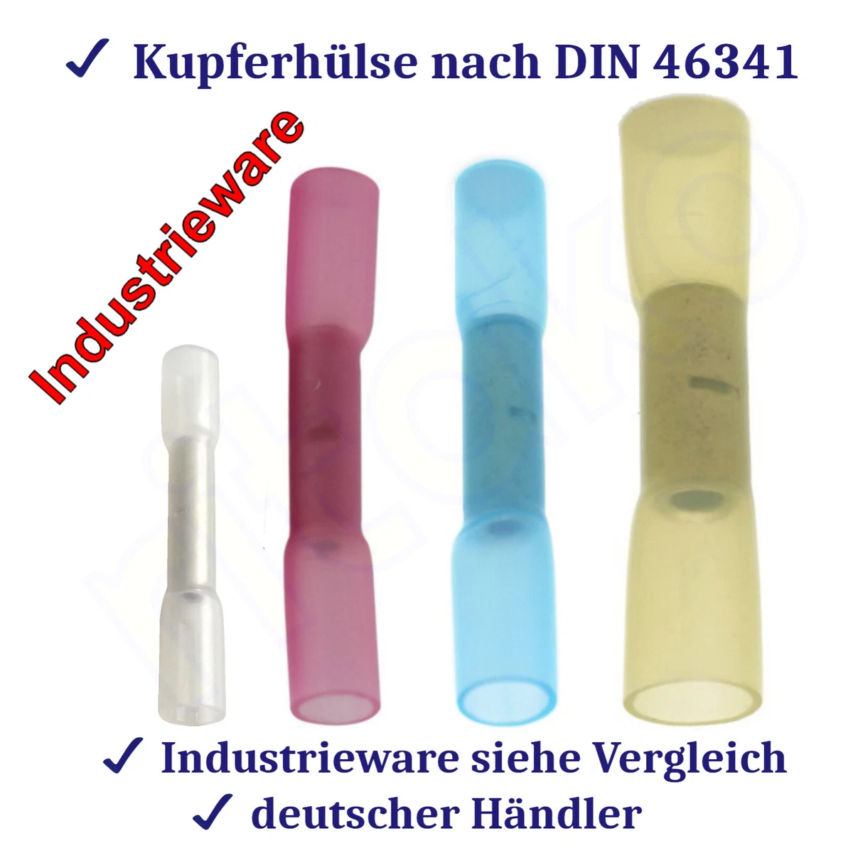 210x Schrumpfverbinder Quetschverbinder Stoßverbinder Crimpzange Kabelverbinder