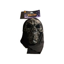 Halloween Metallic Skull Mask with Hood -Adult NWT H012