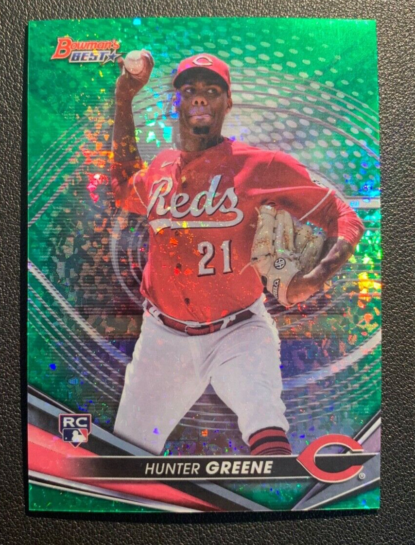 2022 Bowman's Best Baseball Hunter Greene #54 RC Rookie Green Mini Diamonds /99