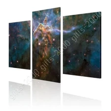 Digital Art Space by Split 3 Panels | Canvas (Rolled) | 3 Panels Wall art HD
