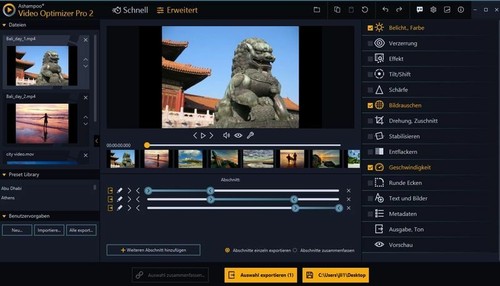 Ashampoo Video Optimizer Pro 2 - schneiden - drehen - Bildgröße änden - DVD-ROM - Bild 2 von 4