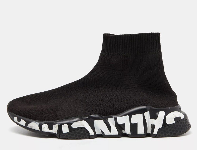 Новые высокие кроссовки Balenciaga Speed Trainer из черного трикотажа размер 40 C 114090₽
