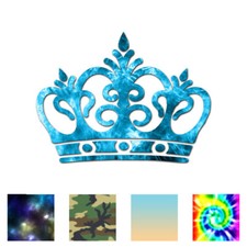 Royalty Crown Monarch King - Decal Sticker - Multiple Patterns  Sizes - ebn3072