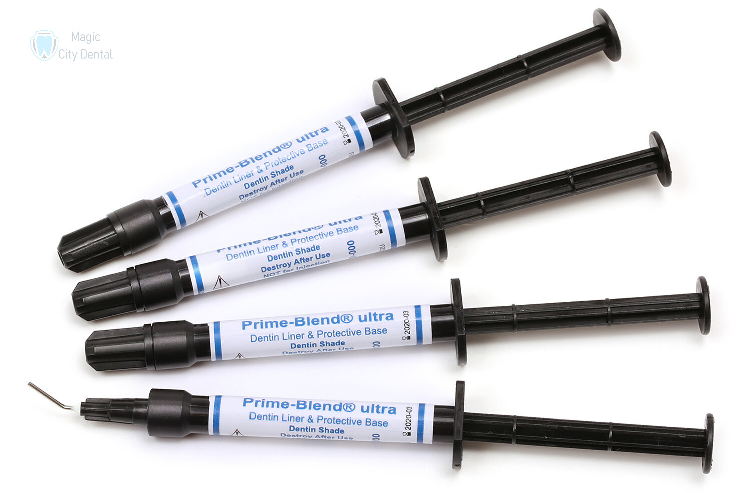 Prime-Dent Prime-Blend Light Cure Ultra Calcium Hydroxide Liner 4 Syringe Kit